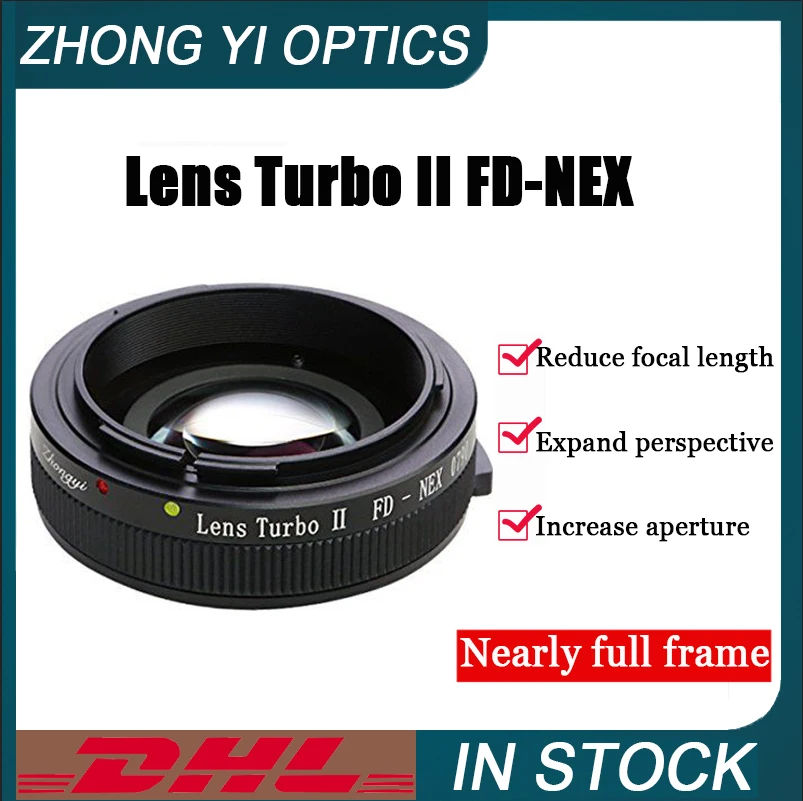 Zhongyi Optics FD-NEX FD-E Adapter Ring For Canon FD Mount Lens to Sony APS-C Camera Focus Reduction Light Increase