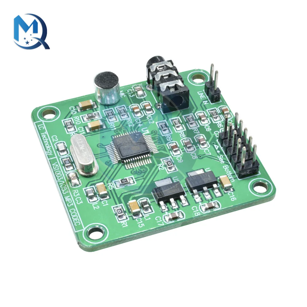 MP3 Module Audio Decoder Encoding Board  VS1053 SPI Interface with Voice OGG WAV Recording Function For Microphone