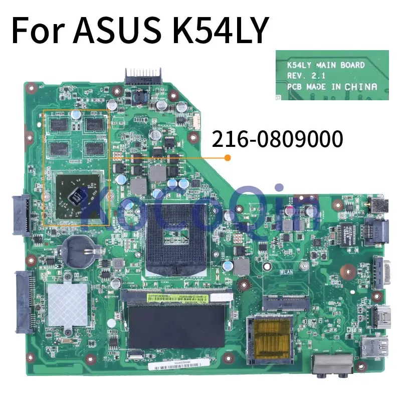 

For ASUS K54LY Notebook Mainboard 216-0809000 REV:2.1 DDR3 Laptop Motherboard