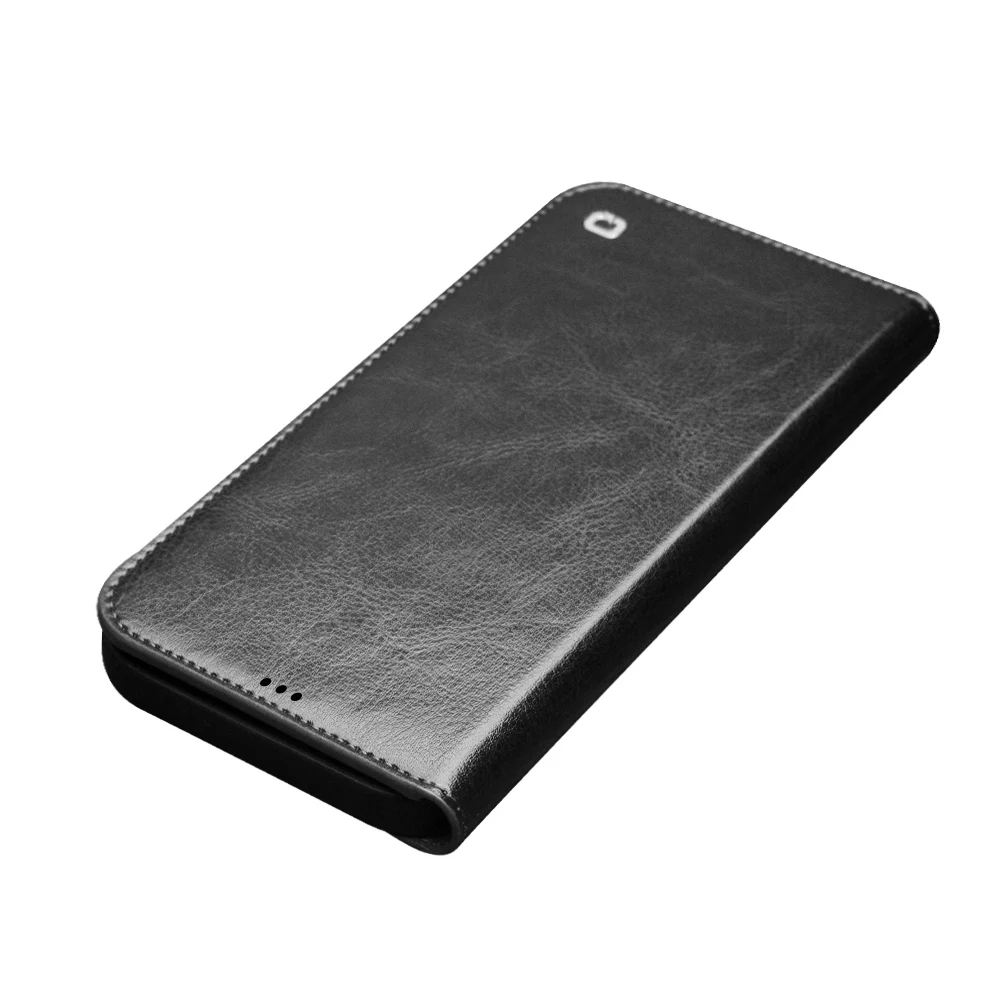 QIALINO Luxury Ultra Slim Handmade Case for iPhone 13 Pro Max Genuine Leather Wallet Card Slot Bag Flip Cover for iPhone 13 mini
