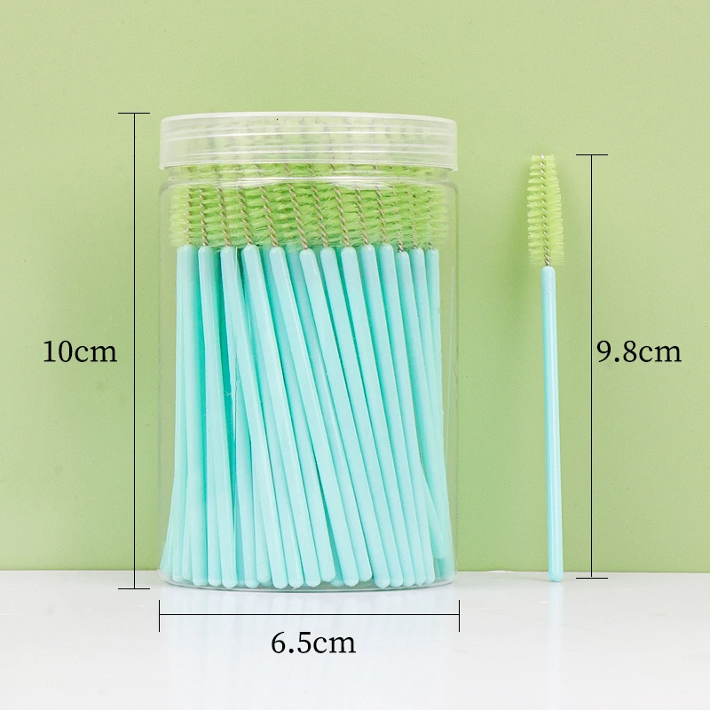 100PCS Disposable Eyelash Brush แปรงขนตามาสคาร่าแปรงแต่งหน้าสำหรับขนตาคิ้วแปรงคอนเทนเนอร์