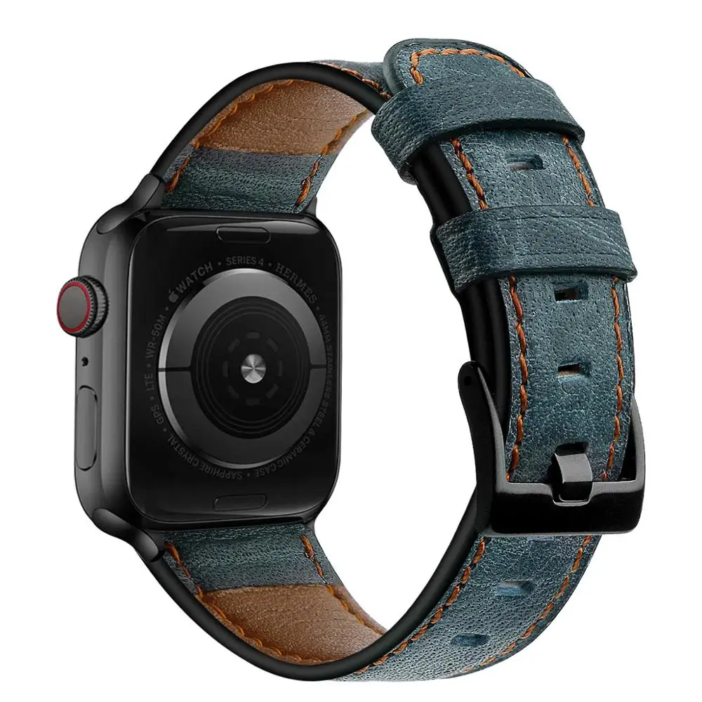 

Retro Leather Band For Apple Watch Strap 38mm 40mm 41mm 42mm 44mm 45mm Series 3 4 5 6 7 8 SE Bracelet iWatch Wristband