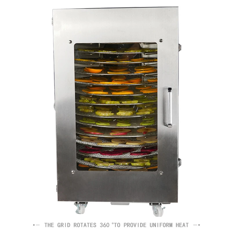 大容量乾燥機,1600W,果物,野菜,肉の領域を乾燥させるための回転食品乾燥機