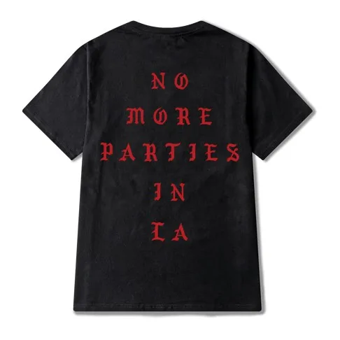 2023 New Hip Hop T-shirt Kanye West I feel Like Paul 100% Cotton tshirts NO MORE PARTIES IN LA T SHIRTS Men Women Tee Tops