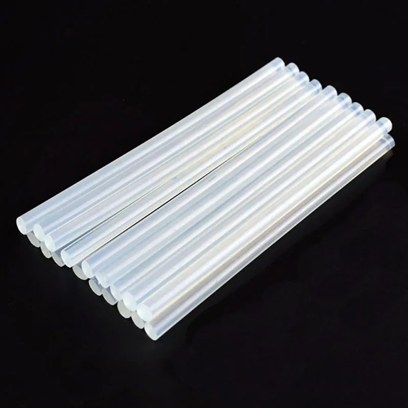 Vara pegajosa forte da colagem de diy para varas quentes da colagem do derretimento da pistola de colagem 30 pçs 50 pçs cola vara preta transparente 7-11mm feito à mão