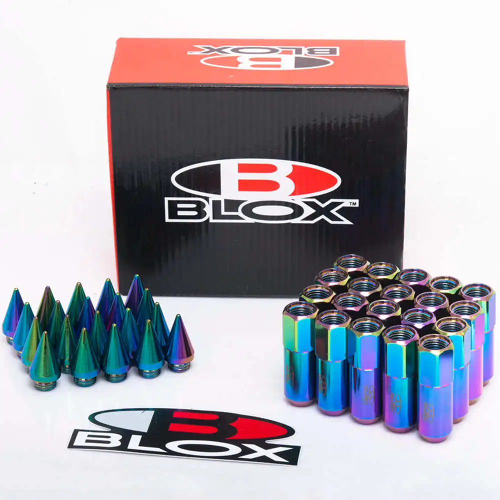 20PCS Blox M12X1.5/M12X1.25 High Quality Aluminium Extended Tuner Wheels Rims Lug Nuts With Spike HU-550NSPK