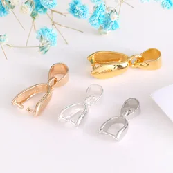 10/20/50Pcs 925 Sterling Silver Plated DIY Gold And Platinum Crystal With Nnecklace Pendant Melon Seed Buckle Copper Clip