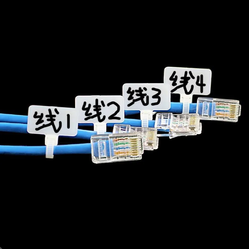 100Pcs Zip Ties Write Wire Power Cable Label Mark Tag Nylon Self-Locking Tie Network Cable Marker Cord Wire Strap Zip