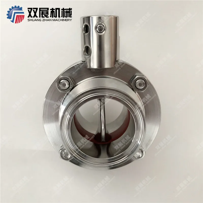 SS304 Stainless Steel Tri Clover Compatible Butterfly Valve Pull Trigger 2/2.5/3/4 INCH Silicone EPDM