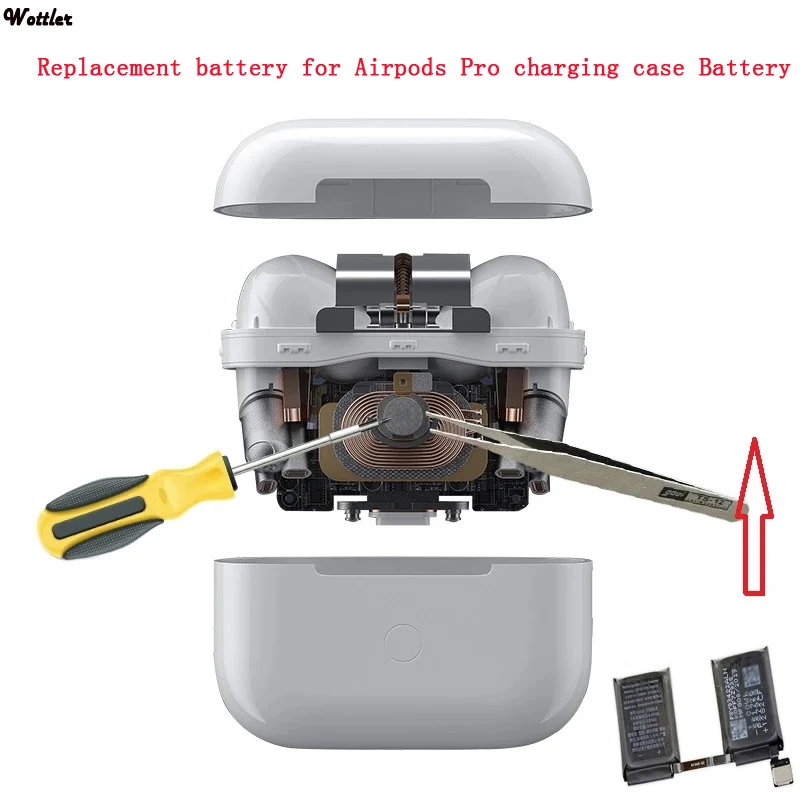 Real  Capacity Battery For Airpods Pro 3th Charging Case Box Battery Replacement  battery Box Battery