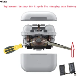 Real  Capacity Battery For Airpods Pro 3th Charging Case Box Battery Replacement  battery Box Battery