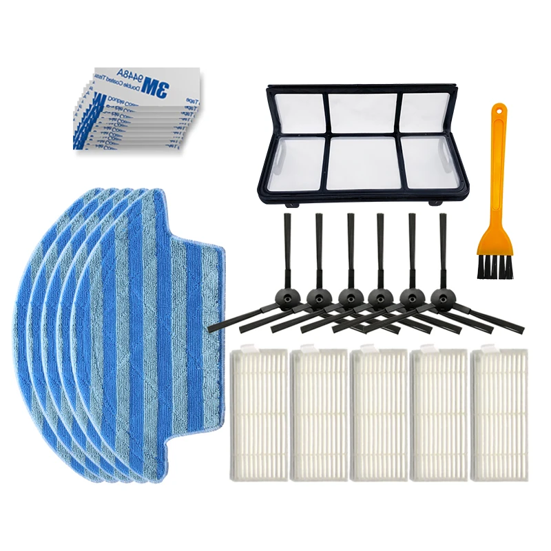 Filtr główny szczotka boczna HEPA filtr ścierka do mopa akcesoria do Chuwi ILIFE V55 Pro odkurzacz Robot części zamienne