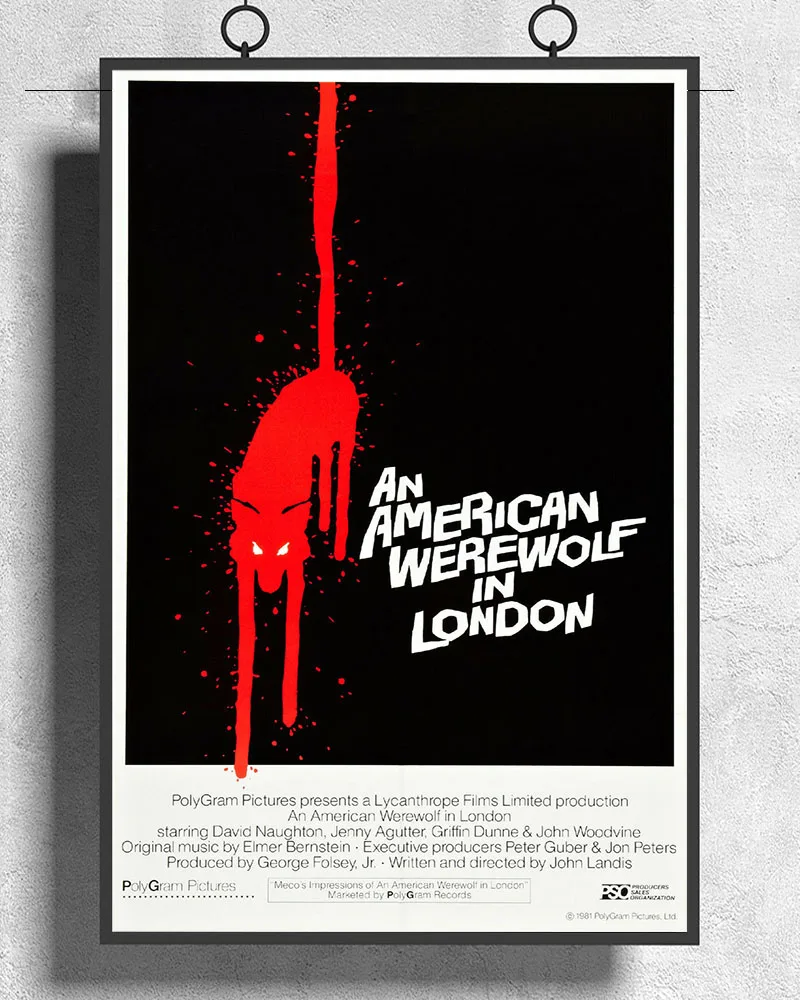 L134 AN AMERICAN WEREWOLF IN LONDON Classic Movie Silk Fabric Poster Art Decor Indoor Painting Gift