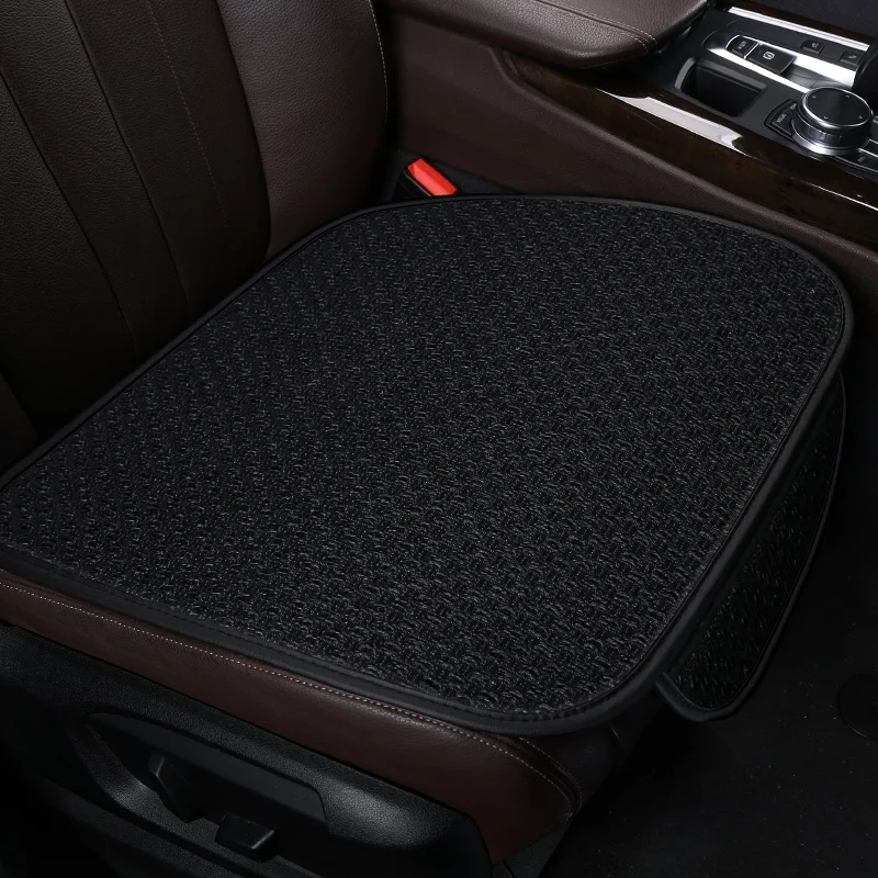 Flax Car Seat Cover Protector Linen Front Rear Back Cushion Protection Pad Mat With Storage Bag for Auto Interior Truck Suv Van