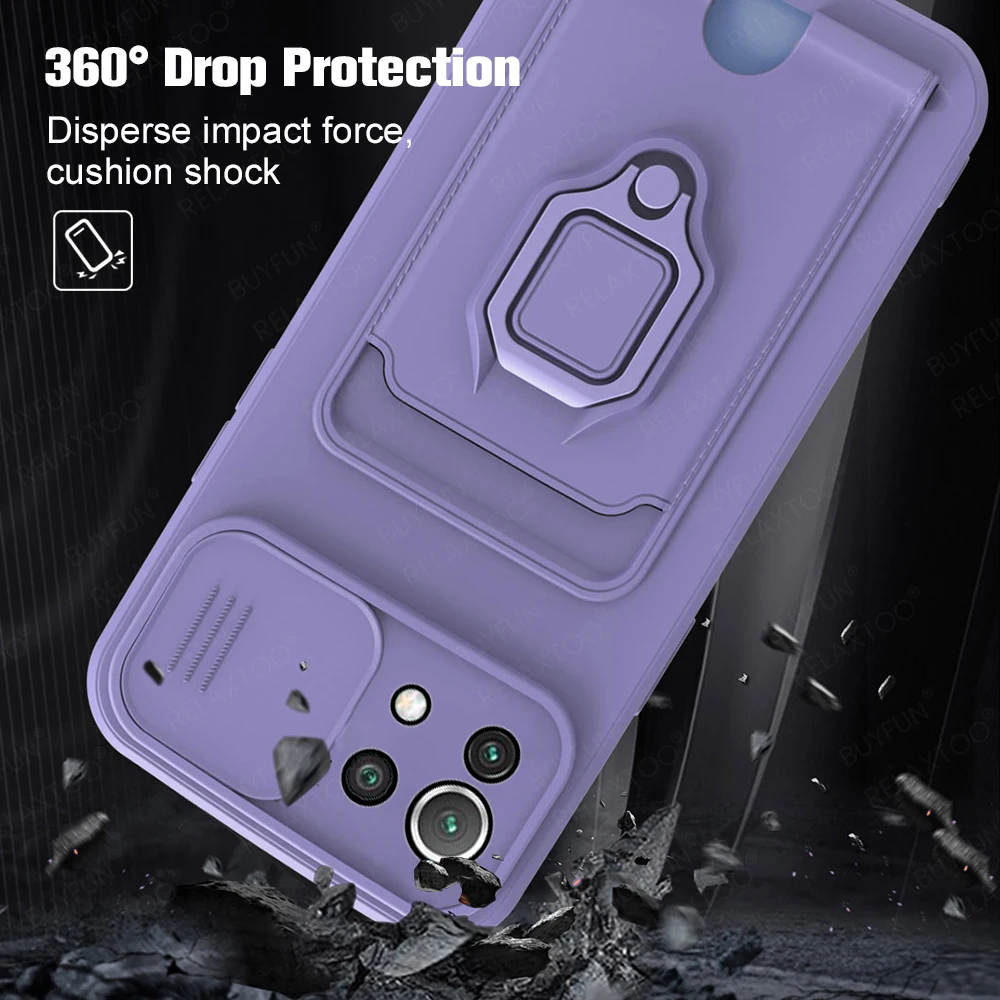 Защитный чехол для объектива камеры слайда для Xiaomi Mi 11 Lite, чехол-бумажник с отделением для карт для Xiomi 11 Lite, зеркальное магнитное кольцо, чех...