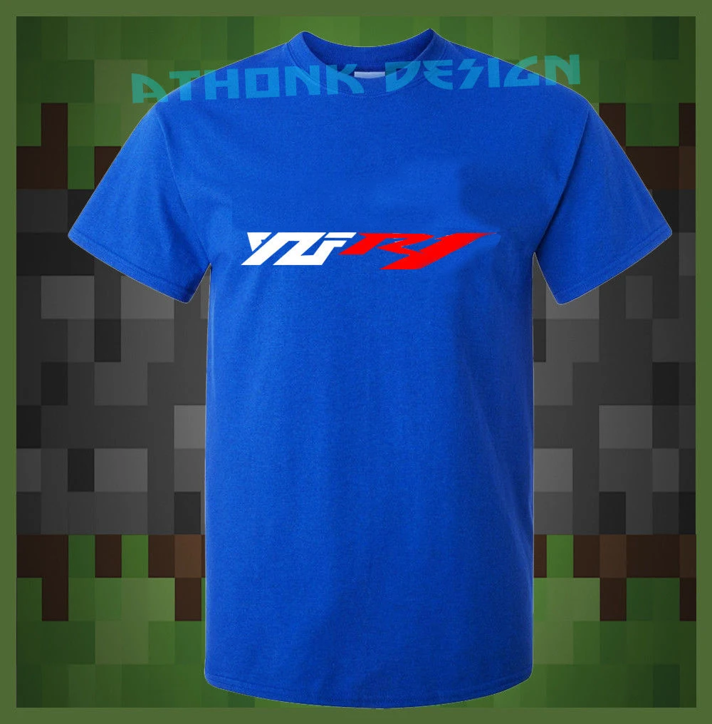 Print T-Shirt Mens Short Classic Japanese Motorcycle Fans SUPER SPORTER YZF R1 T-SHIRT O-Neck Hipster T-shirts