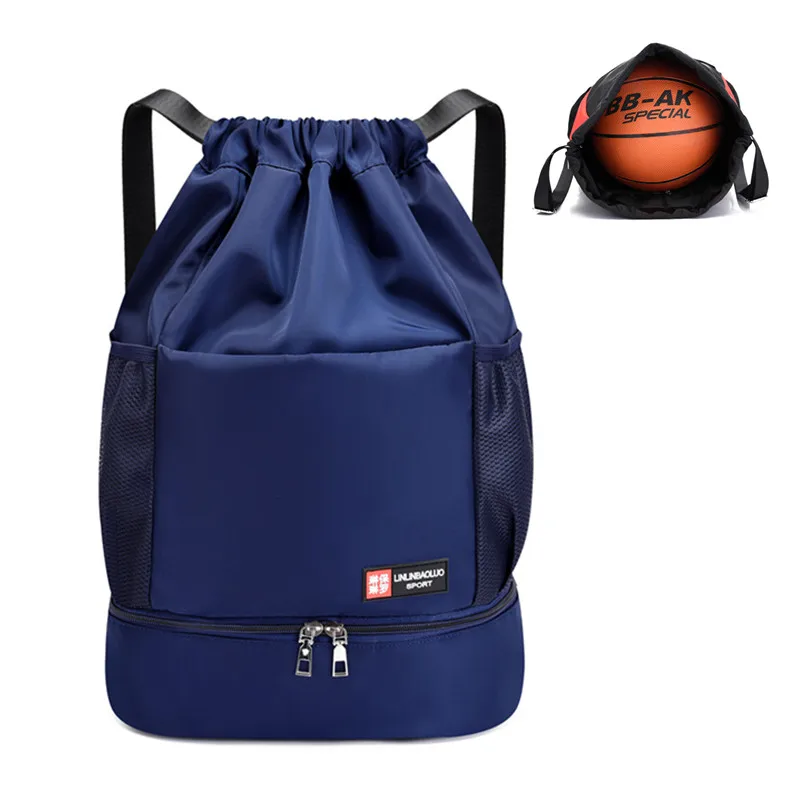 

Men's Bag Sports Gym Athletics Shoes Basketball Lightweight Drawstring Ball Shoulder Bolsas For Fitness Women's Travel Backpacks