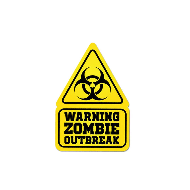 Aliauto Funny Car Sticker Warning Zombie Outbreak Accessories PVC Decal for Peugeot 3008 Golf 6 Harman Kardon Honda Crv,12cm*9cm