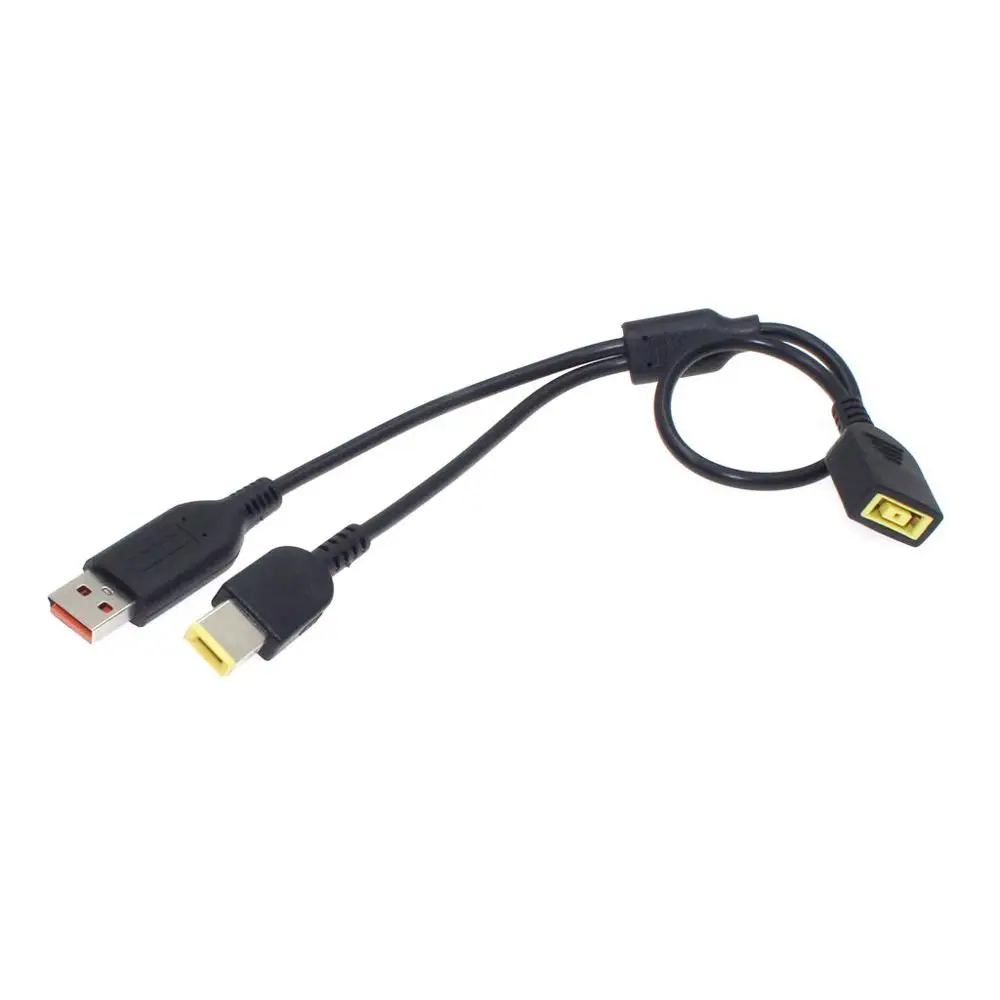 DC Jack Power Adapter Cable Square Plug Female to Special USB Charger Male for Lenovo thinkpad for yoga3-14 yoga900 700