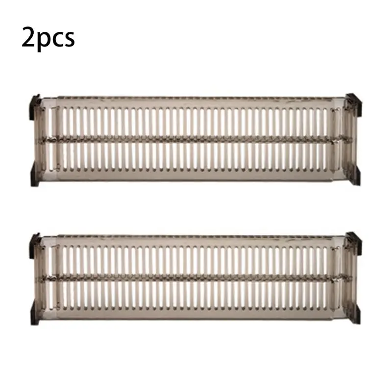 2 Pcs Adjustable Drawer Separator Divider Plastic DIY Socks Closet Storage Organizer Division Board Clapboard image 4