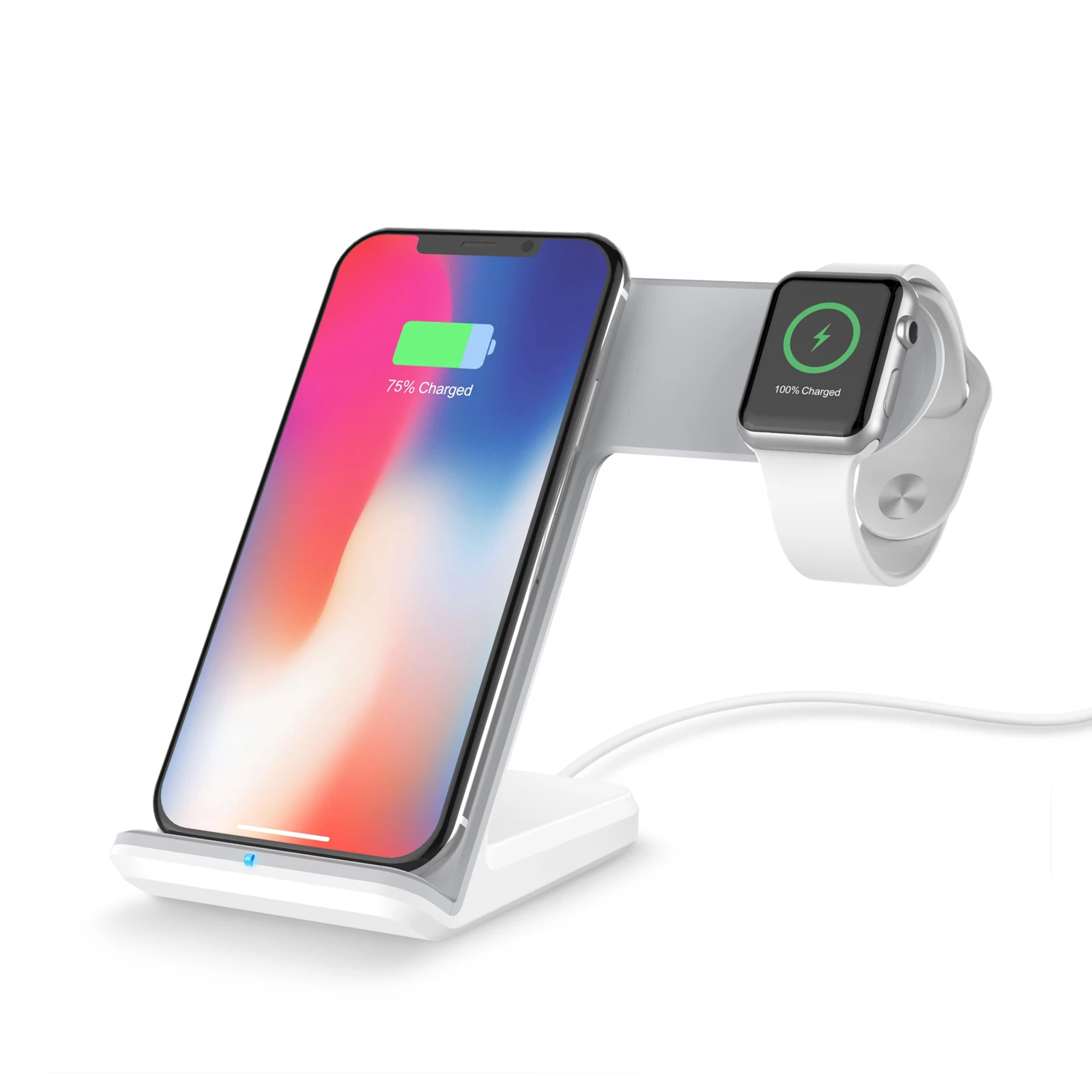 F11 2 en 1 fast intake charger for Apple watch 2 3 Qi intake charger for iPhone X 8 Plus for Samsung S9 S8 note