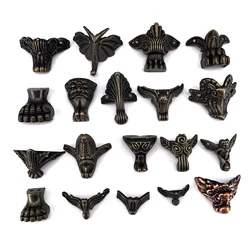 4PCS Antique Jewelry Box Corner Feet Protector Desk Box Edge Vintage Bronze Jewelry Box Wooden Box Feet Leg
