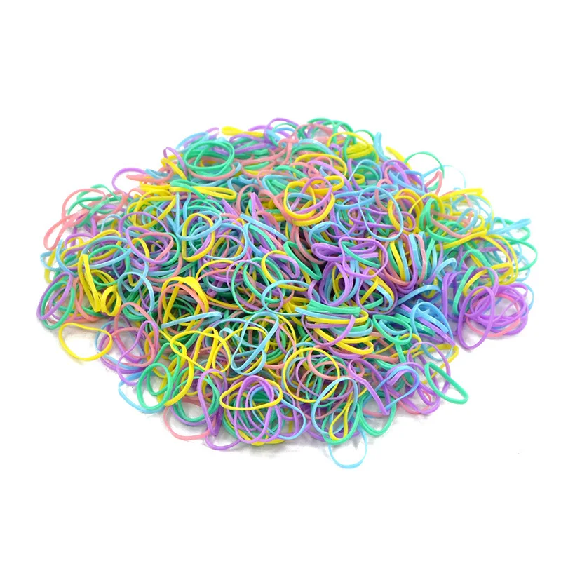 1000 Pcs/Lot Small Transparent Clear Rubber Bands Black Holder Hair Ties Gum Elastic Hair Band For Girls Women Accessories