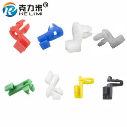 30 Pieces Auto Universal Plastic Door Round Head Lock Rod Clip Side Fasteners Retainer Rivet Car Wire Clips