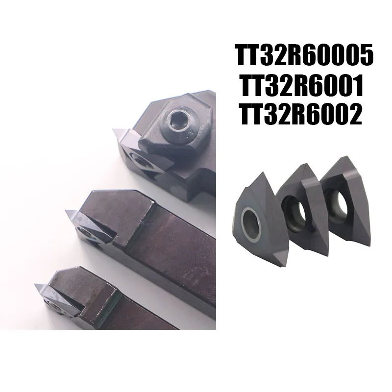Herramientas de torneado con rosca Vertical, torno CNC de hoja de inserción de carburo para acero inoxidable, TT32R6001, TT32R6002, TT32R60005