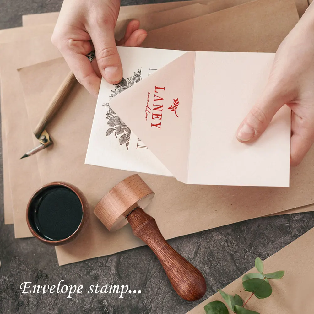 Personalized Seal Stamp Wood Weddding Sealing Stamp For Cards Envelopes Wedding Invitations Gift Packaging Scrapbooking