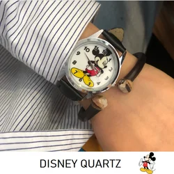 Disney Original Children Fashion Quartz Wristwatches Micky Minnie Mouse Cartoon Boy Girl Youth Student Kid Party Teenage  Clock