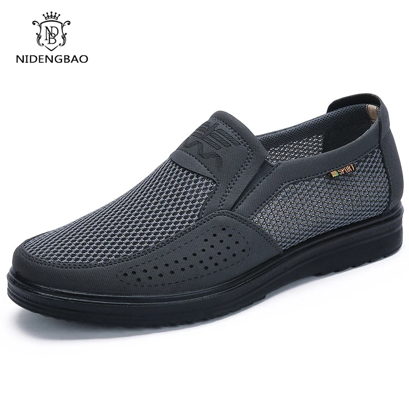 Men Casual Shoes Summer Style Mesh Flats Shoes For Men Loafers Leisure Shoes Breathable Outdoor Walking Footwear Big Size 47 48