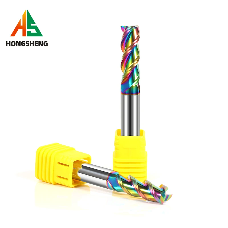 3 Fluiten Carbide Frees Aluminium Cutter Tungsten End Mill Dlc Coating Tanden Tool Key Zits Router Bit Aluminium Frezen