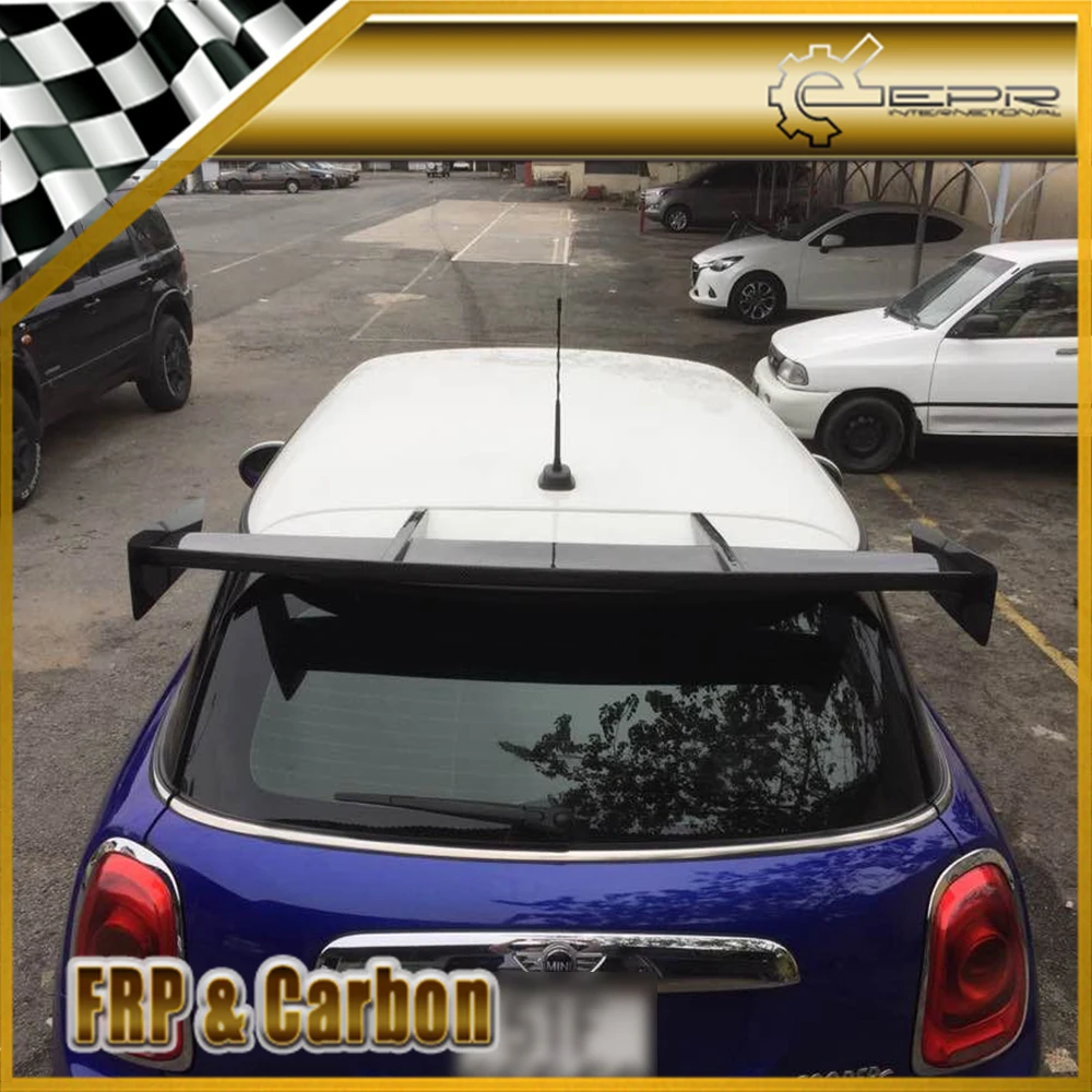 Bodykits For F56 Mini Cooper S(S Only) FRP Fiber Glass RK Style Rear Spoiler Fiberglass Roof Window Wing Racing Auto Body Kit