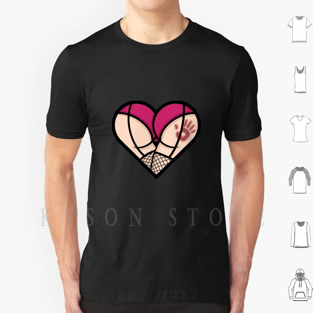 Spankin’ T Shirt Diy Big Size Cotton Spank Bdsm Fishnets Peachy Heart Handprint Kink Kinky Bum