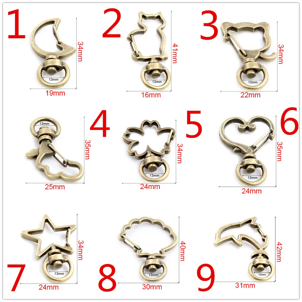 10pcs/lot Snap Hook Trigger Clips Buckles For Keychain Lobster Lobster Clasp Hooks for Necklace Key Ring ClaspDIY Making