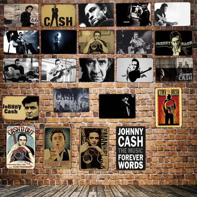 

[ Mike86 ] JOHNNY CASH MUSIC Metal Sign Vintage Pub Store Retro Iron Painting art Poster Art 20*30 CM LT-1795