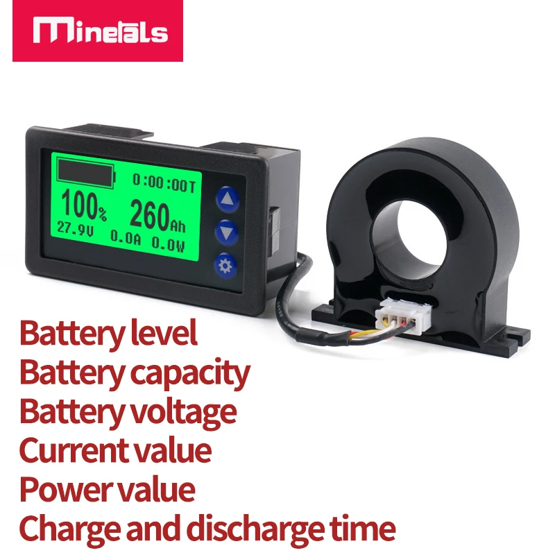 4s-23s battery display 8s 9s 10s 11s 12s 13s 14s 15s 16s 17s 18s 19s 20s 21s 22s 48v 12v 100a 200a Voltage and current display