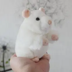 Lifelike Hamster Chinchilla Small Rat Emulational Animal Cute Stuffed Doll Soft Plush Toy Girl Boy Birthday Christmas Gift