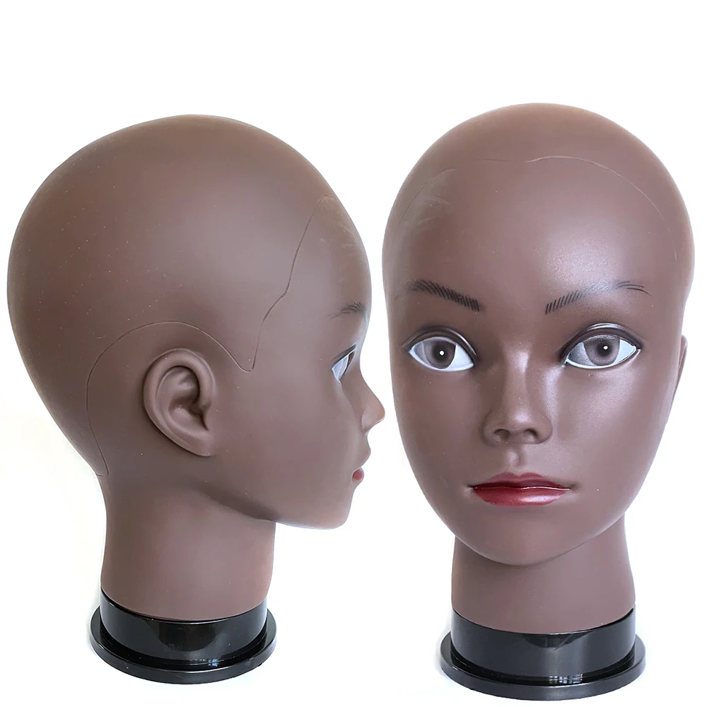 

22inch Female Big Size Bald Mannequin Training Head Without Hair Cosmetology Practice Manikin Head For Hair Styling Wigs Making