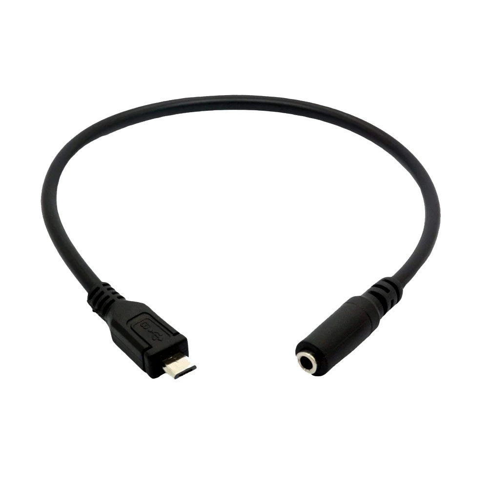 1pc Micro USB 5 Pin męski na 3.5mm żeńskie gniazdo AUX Audio Sync Adapter słuchawek kabel 30cm 50cm