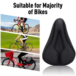 Soft Thickened Bicycle Seat Breathable Bicycle Saddle Seat Cover Comfortable Foam Seat Mountain Bike Cycling Pad Cushion Cover