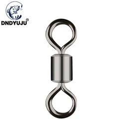 DNDYUJU-conector de pesca giratorio, anillo sólido LB, Señuelos de Pesca, barril, rodamiento, Conector de ganchos de línea de pescado, 10/30/50 Uds.