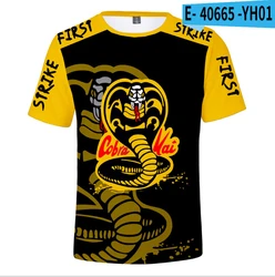 New Fashion T Shirt Cobra Kai 3D Print Streetwear TV Series Men Women Harajuku Oversized T Shirt Cosplay Kids Tees Boy Girl Tops