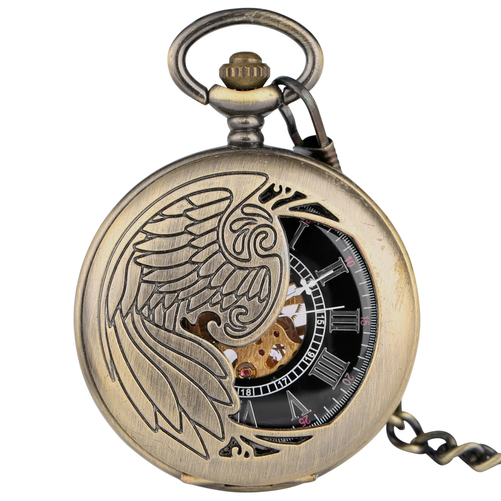 Classic Hand-winding Mechanic Pocket Watch for Men Exquisite Hollowed-out Clock Ladies Pendant Necklace reloj bolsillo