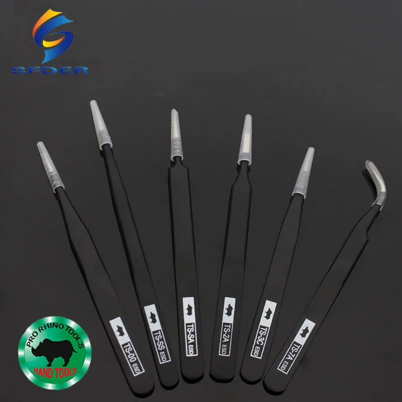 Nhật Bản Tê Giác TS-00 TS-2A TS-3C TS-7A TS-SA TS-SS ESD Nhíp Tay Cao Cấp Siêu Cứng Sắc Nét Kìm Cộng Lực Cho Việc Sửa Chữa Đồng Hồ