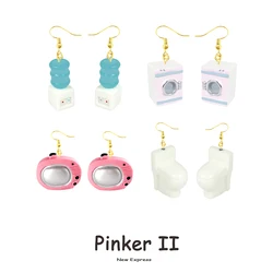 34 Style Water Dispenser Washing Machine Toilet TV Exaggerated Funny Earrings Lovely Party Gift Earhook Women Girls
