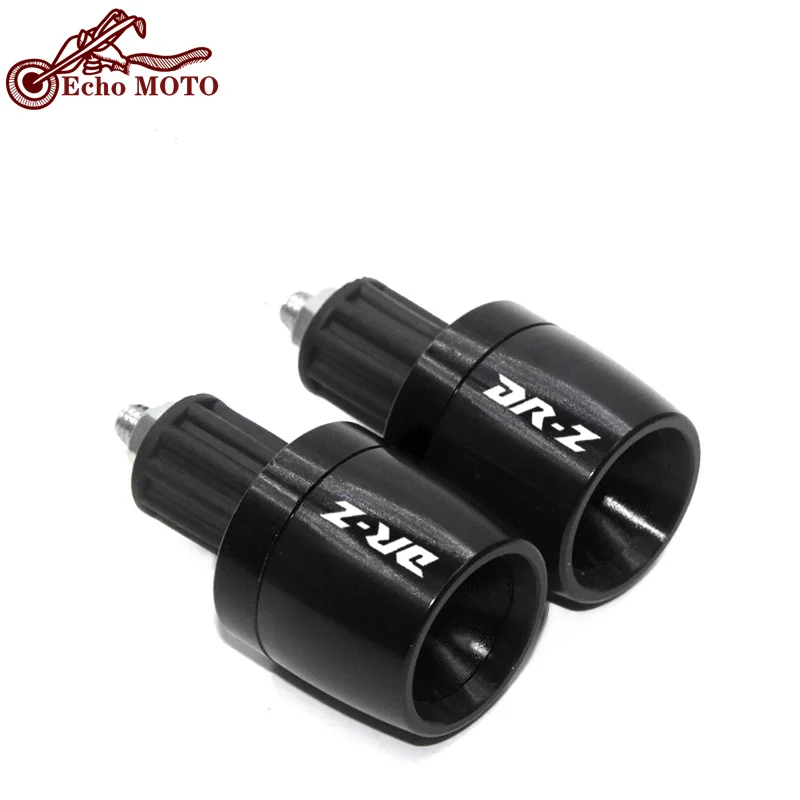 DR-Z For SUZUKI DRZ 400S 400SM DR-Z 400 drz400 CNC Logo Alumiunm Plugs Motorcycle 7/8\'\' 22mm Handlebar Handle Bar Grips Cap Ends