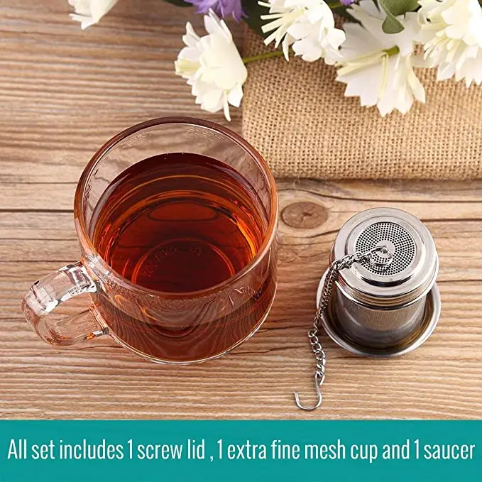 Infuser Tea Loose Leaf Stainless Steel Tea Strainer Filter Infuser Ball Accessories Fine Mesh Tea Infusers With Long Chain