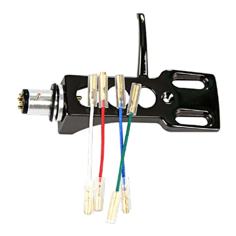 1Set Universal LP Disc Record Player Phono Turntable Headshell Cartridge Rack with 4 Leadwires for Direct-Drive Turntable